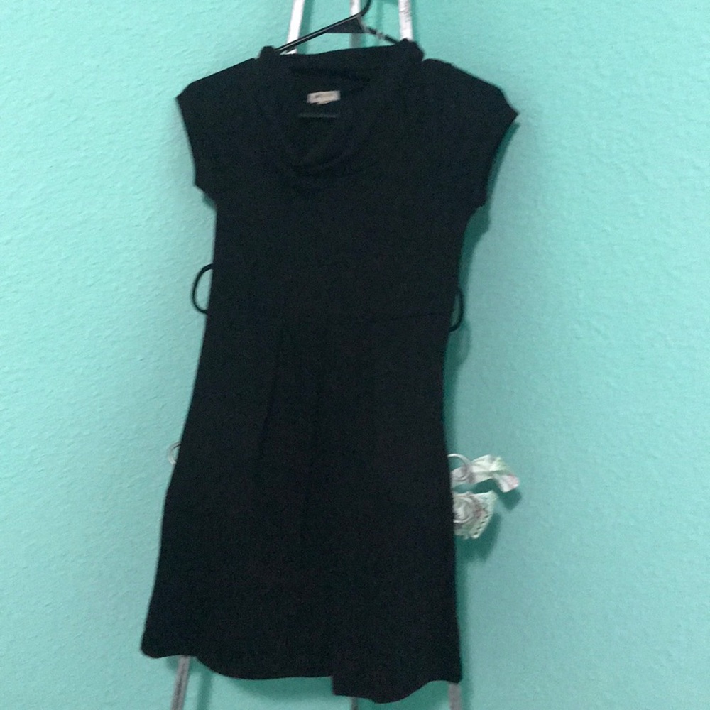 Black polyester dress!
